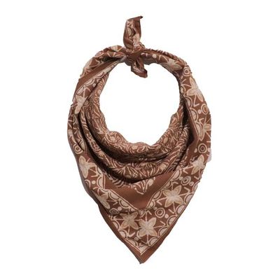 Alternate image for Hand Dyed Batik Bandana, 100% Soft Cotton, Mocha Perfection, Brown, Mocha Mousse