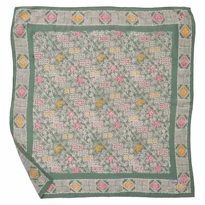 Main image for Hand Dyed Batik Bandana, 100% Soft Cotton, Pastel Haven, Green, Lime Cream