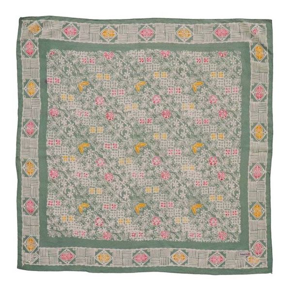 Alternate image for Hand Dyed Batik Bandana, 100% Soft Cotton, Pastel Haven, Green, Lime Cream