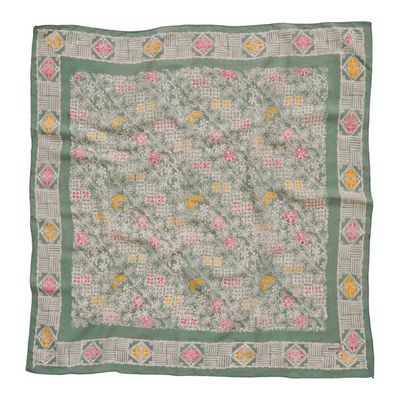 Alternate image for Hand Dyed Batik Bandana, 100% Soft Cotton, Pastel Haven, Green, Lime Cream