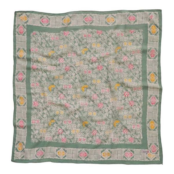 Alternate image for Hand Dyed Batik Bandana, 100% Soft Cotton, Pastel Haven, Green, Lime Cream