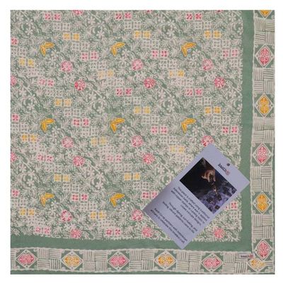 Alternate image for Hand Dyed Batik Bandana, 100% Soft Cotton, Pastel Haven, Green, Lime Cream