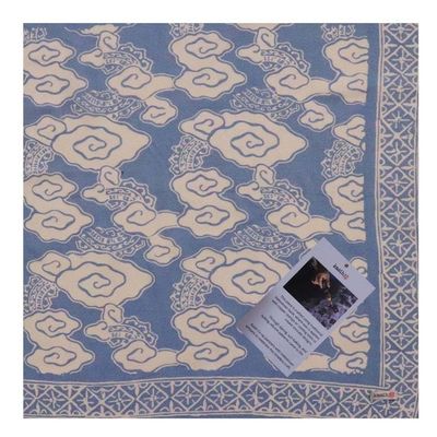 Alternate image for Hand Dyed Batik Bandana, 100% Soft Cotton, Pewter Sky, Grey