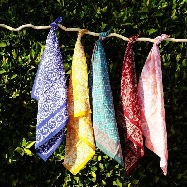 Alternate image for Hand Dyed Batik Bandana, 100% Soft Cotton, Pink Bloom