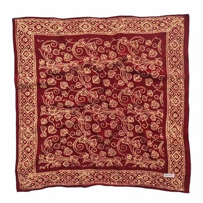 Alternate image for Hand Dyed Batik Bandana, 100% Soft Cotton, Charmed Canopy, Red