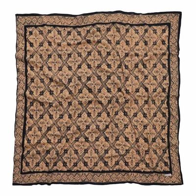 Alternate image for Large 39, Hand Dyed Batik Bandana, Harvest, Brown Black, Oversized, XL