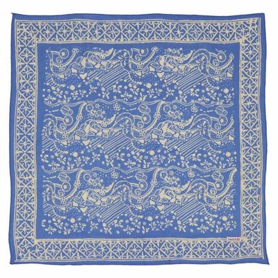 Main image for Hand Dyed Batik Bandana, 100% Soft Cotton, Tidal Flow, Blue