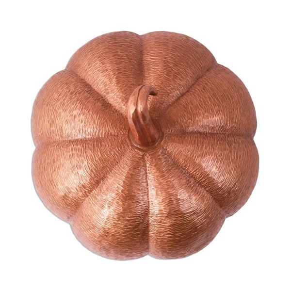 Alternate image for Textured Copper Pumpkin Decorative Accent 6.5 Inch Beautiful Pumpkin