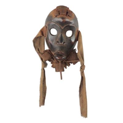 Alternate image for Fair Trade Nigerian Wood Mask Heart Fortunes