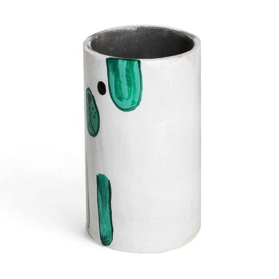 Alternate image for Dog-Themed Hand-Painted Ceramic and Utensil Pen Holder White Loyal Organizer