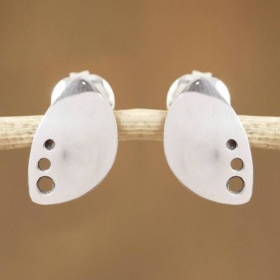 Primary image for Taxco Silver Modern Stud Earrings from Mexico In the Soul