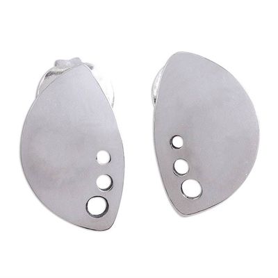 Alternate image for Taxco Silver Modern Stud Earrings from Mexico In the Soul