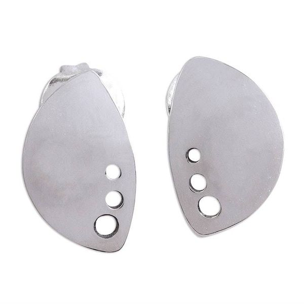 Alternate image for Taxco Silver Modern Stud Earrings from Mexico In the Soul