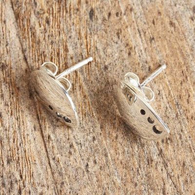 Alternate image for Taxco Silver Modern Stud Earrings from Mexico In the Soul