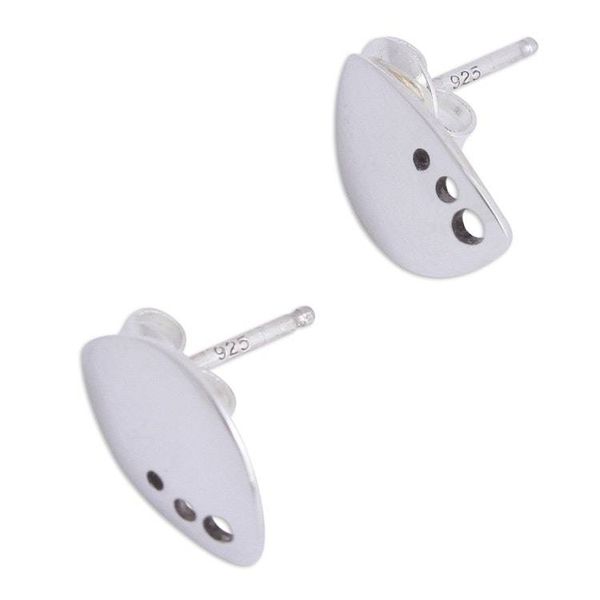 Alternate image for Taxco Silver Modern Stud Earrings from Mexico In the Soul