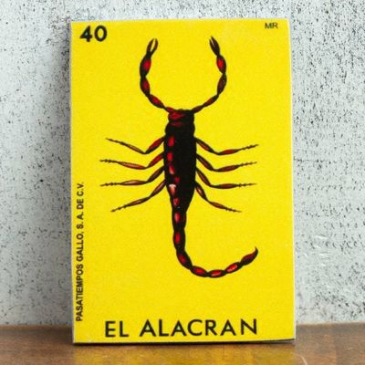 Primary image for Mexican Wood Magnet with Scorpion Decoupage Scorpion Tradition
