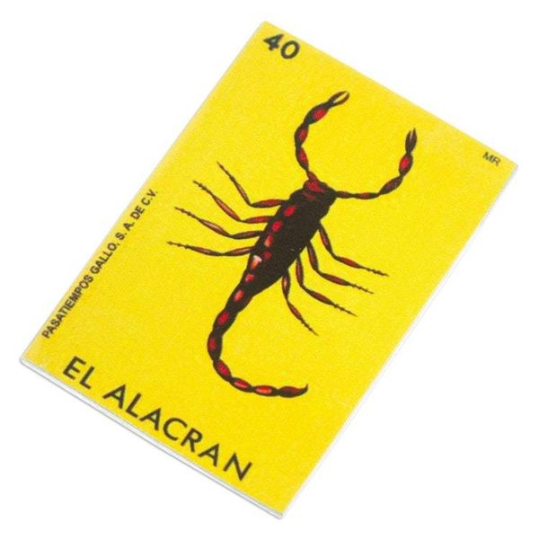Alternate image for Mexican Wood Magnet with Scorpion Decoupage Scorpion Tradition