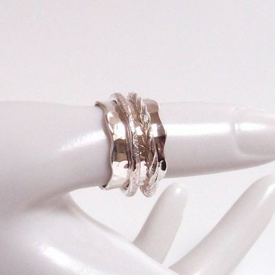 Alternate image for Argentium Sterling Silver Spinner Ring Size 7.75 Ri296