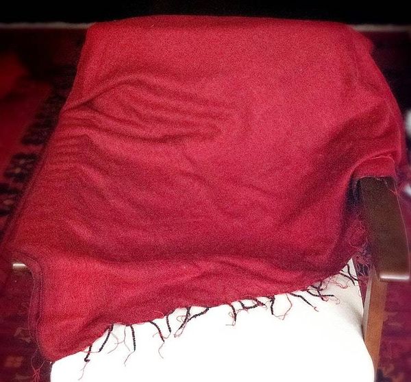 Alternate image for Handloomed Soft, Warm Yak Wool Throw Blanket or Wrap - Red