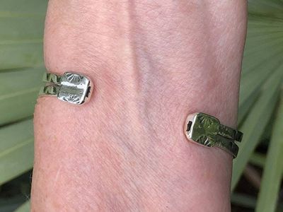 Alternate image for Chrysoprase Jasper Sterling Silver Handmade Cuff Bracelet