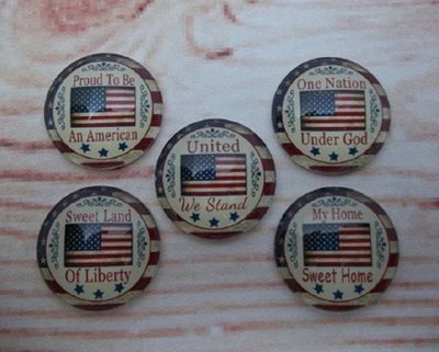 Alternate image for Patriotic American Flag Fridge Magnets