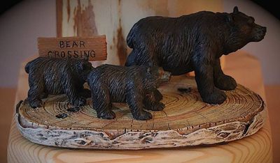 Alternate image for Bear Crossing Table Lamp with Rustic 14 Parchment Shade
