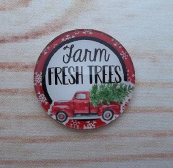 Alternate image for Red Pickup Truck Christmas Fridge Magnets