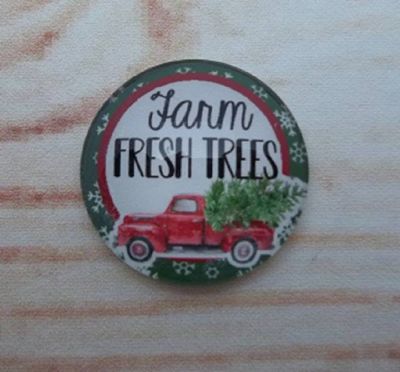 Alternate image for Red Pickup Truck Christmas Fridge Magnets