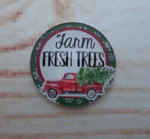 Alternate image for Red Pickup Truck Christmas Fridge Magnets