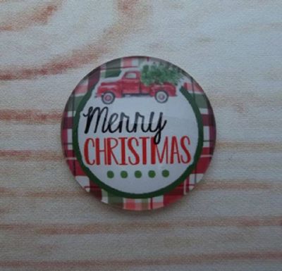 Alternate image for Red Pickup Truck Christmas Fridge Magnets
