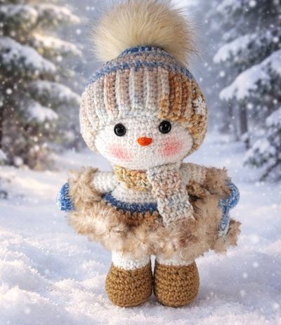 Alternate image for Amigurumi Snow Baby Girl Elizabeth