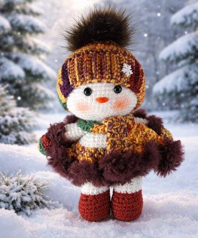 Alternate image for Amigurumi Snow Baby Girl Isabella