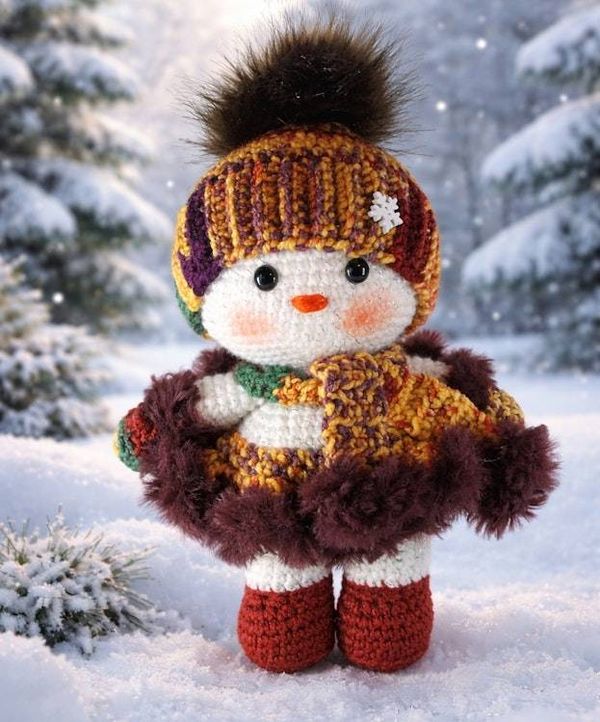 Alternate image for Amigurumi Snow Baby Girl Isabella
