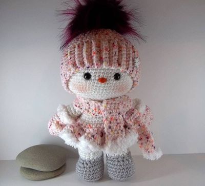 Alternate image for Amigurumi Snow Baby Girl   Charlotte