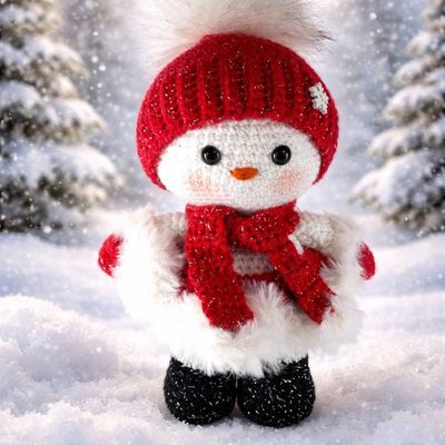 Alternate image for Amigurumi Snow Baby Girl Noelle