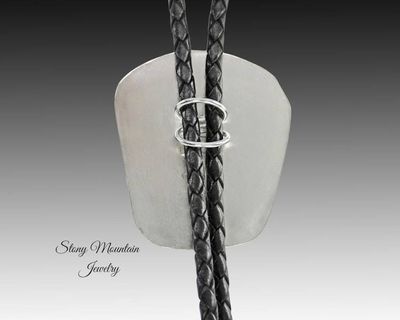 Alternate image for Custom Inlay Bolo Tie, Designer Bolo Tie with Paint Jasper, Turquoise & Black Jade, One of a Kind Wedding Bolo Tie, Fathers Day Gift