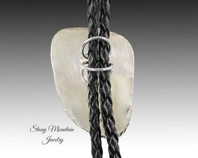 Alternate image for One of a Kind Handcrafted Purple Jade Wedding Bolo Tie, Unique Custom Sterling Silver Designer Bolo Tie, Great Western Gift