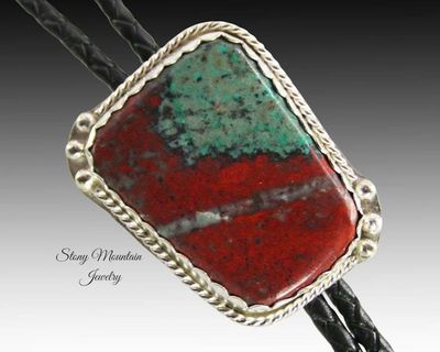 Alternate image for Handcrafted Custom Bolo Tie Sonoran Sunset Bolo Tie for Men & Women, Modern Sterling Silver Wedding Bolo Ties, Feather Collection