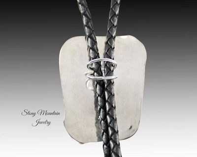 Alternate image for Handcrafted Custom Bolo Tie Sonoran Sunset Bolo Tie for Men & Women, Modern Sterling Silver Wedding Bolo Ties, Feather Collection