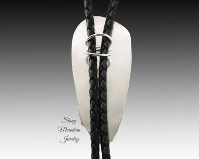 Alternate image for Designer Bolo Tie, Custom Grossular Green Garnet Bolo Tie for Men or Women, Handmade Sterling Silver Wedding Bolo Tie, Unique Stone Bolo Tie