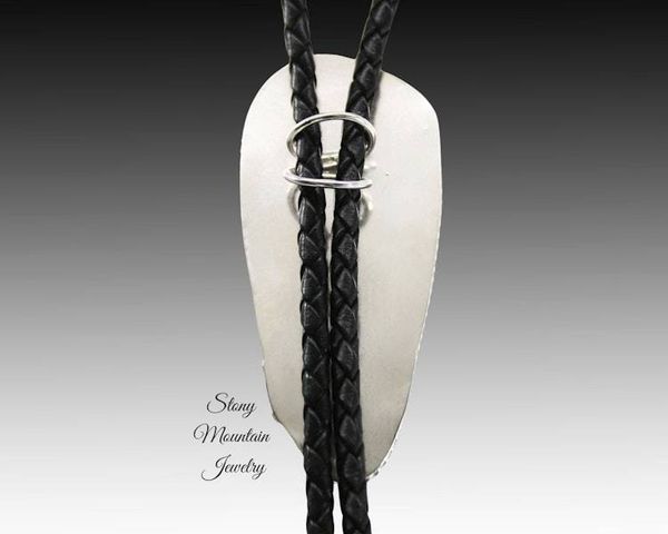 Alternate image for Designer Bolo Tie, Custom Grossular Green Garnet Bolo Tie for Men or Women, Handmade Sterling Silver Wedding Bolo Tie, Unique Stone Bolo Tie