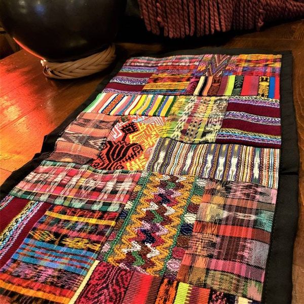 Alternate image for Embroidered Patchwork Huipile Table Runner