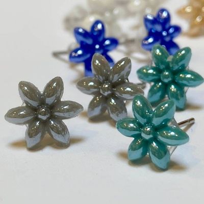 Alternate image for Yellow Flower Studs | Hypoallergenic Steel Recycled Jewelry
