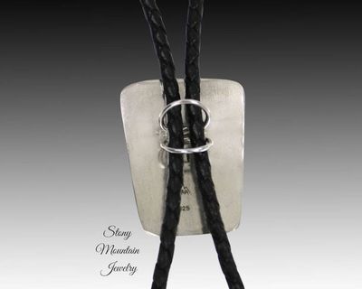 Alternate image for Handmade Inlay Bolo Tie, with Turquoise, Sugilite, Lapis and Tennessee River Pearl, Custom Designer Bolo Tie, One of a Kind Wedding Bolo Tie