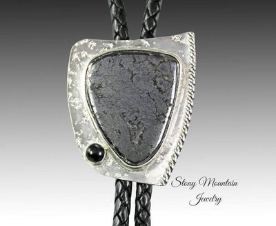 Alternate image for Handcrafted Custom Bolo Tie, Rare Native Silver Bolo Tie for Men & Women, Modern Sterling Silver Wedding Bolo Ties, Fathers Day Gift