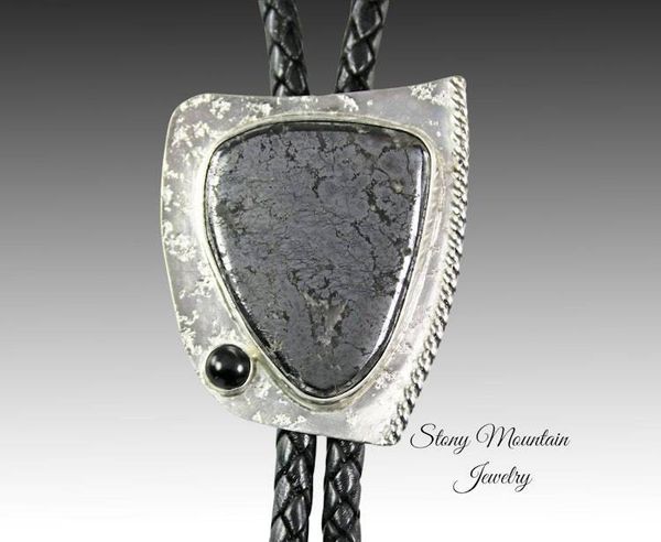 Alternate image for Handcrafted Custom Bolo Tie, Rare Native Silver Bolo Tie for Men & Women, Modern Sterling Silver Wedding Bolo Ties, Fathers Day Gift