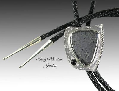 Alternate image for Handcrafted Custom Bolo Tie, Rare Native Silver Bolo Tie for Men & Women, Modern Sterling Silver Wedding Bolo Ties, Fathers Day Gift
