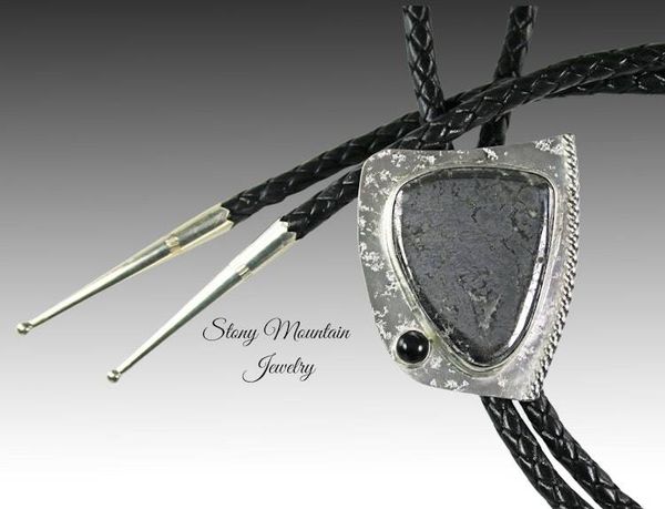 Alternate image for Handcrafted Custom Bolo Tie, Rare Native Silver Bolo Tie for Men & Women, Modern Sterling Silver Wedding Bolo Ties, Fathers Day Gift