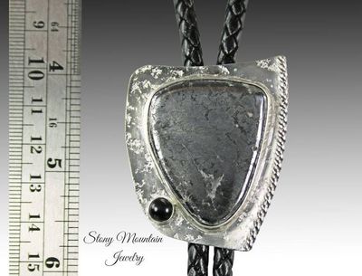 Alternate image for Handcrafted Custom Bolo Tie, Rare Native Silver Bolo Tie for Men & Women, Modern Sterling Silver Wedding Bolo Ties, Fathers Day Gift