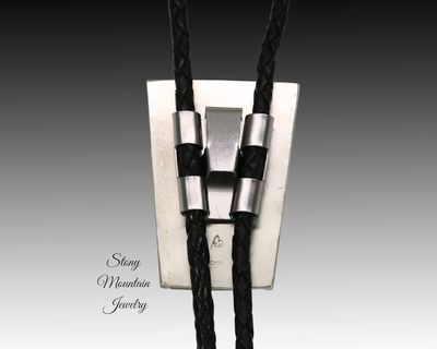 Alternate image for Mohave Purple Turquoise Bolo Tie in Nickel Silver, Unique Handcrafted Wedding Bolo Tie, The Maverick Collection